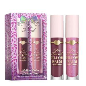 Too Faced Pillow Balm Dream Duo- limited edition, vegan, sheer, 2 full sizes